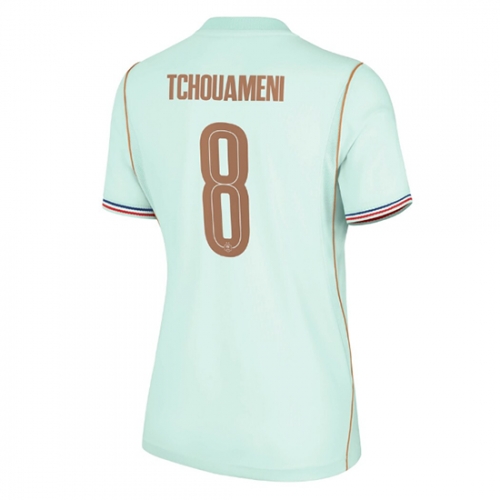 Billige Fotballdrakt Frankrike Aurelien Tchouameni #8 Replika Bortedrakt Dame VM 2026 Kortermet Billige Fotballdrakt Frankrike Aurelien Tchouameni #8 Replika Bortedrakt Dame VM 2026 Kortermet